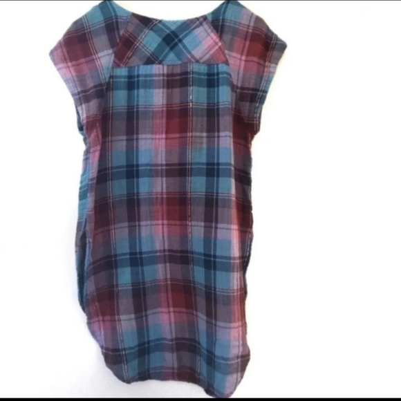 ANTHRO Akemi + Kin "Cleora" Plaid Sparkle Tunic XS - Picture 6 of 8